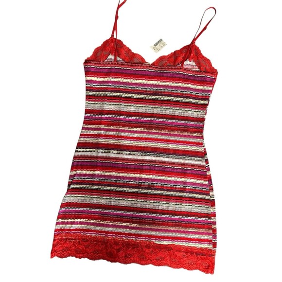 NWT Bozzolo Cami Lace Adjustable Strap Long Layering Spaghetti Tank Y2K Pride - Picture 5 of 7